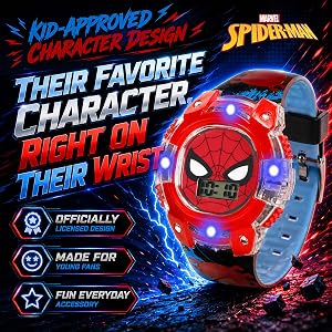 Amazon.com: Marvel Spider-Man Kids Digital LCD Watch with Light-Up